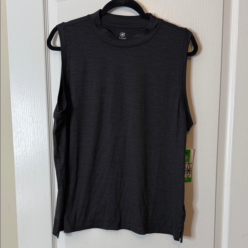 GAIAM Align Marled Tank Top Black Heather XL